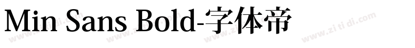 Min Sans Bold字体转换
